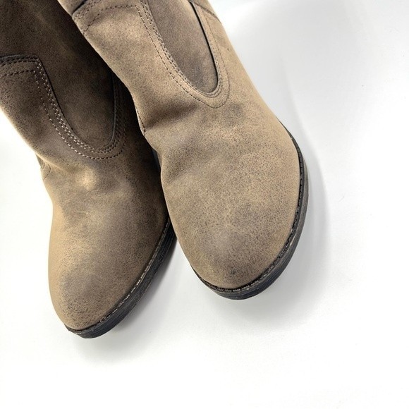 Rocket Dog Womens Faux Vegan Leather Weathered Western Style Brown Boots Size 10 - Picture 5 of 13